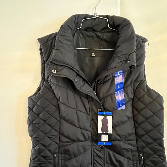 Weatherproof Women's vest Button up Black with Pockets Size L New with Tags - Picture 9 of 11